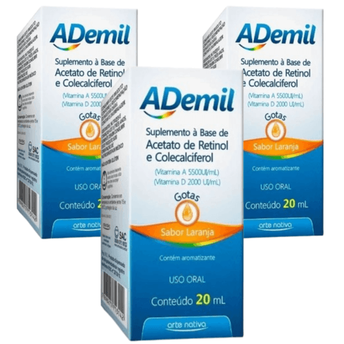 Kit C/3 Ademil A+D Sol 20Ml - Arte Nativa