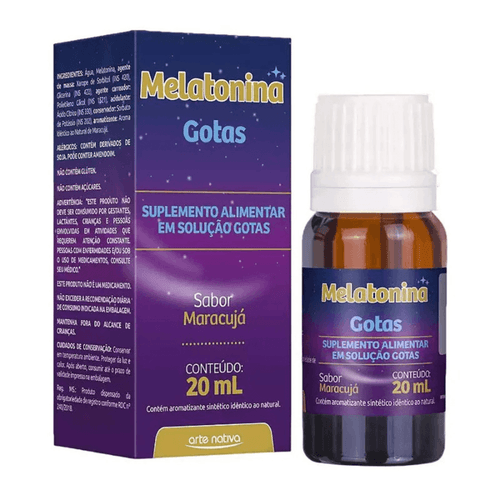 Melatonina Gotas 0,21mg Maracujá 20Ml Arte Nativa