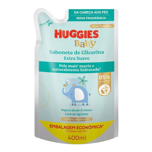 Sabonete Líquido Infantil Huggies Disney Baby Extra Suave 400ml Refil