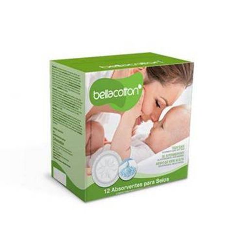 Kit c/9 Absorvente Bellacotton P/Seios 12 Unidades