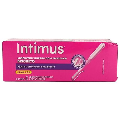 Absorvente Interno Com Aplicador Intimus Sport Médio 8 Unidades Absorvente Interno Com Aplicador Intimus Sport Médio 8 Unidades