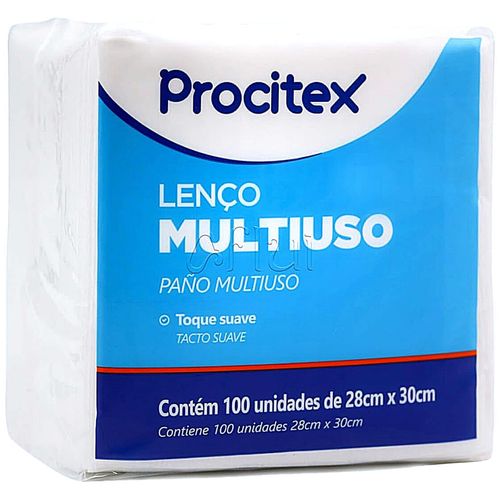 Lenço para Banho Multiuso Procitex - 100 unidades