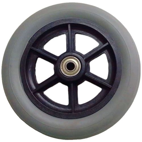 Pneu Maciço Aro 6 para Cadeira de Rodas Agile Cinza Largo com Rolamento - unidade Pneu Maciço Aro 6 para Cadeira de Rodas Agile Cinza Largo com Rolamento - unidade