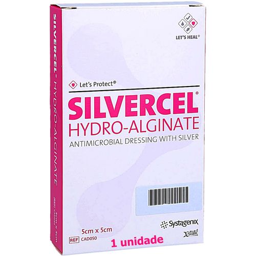 Curativo Silvercel Hidroalginato com Prata 5x5cm - unidade Curativo Silvercel Hidroalginato com Prata 5x5cm - unidade