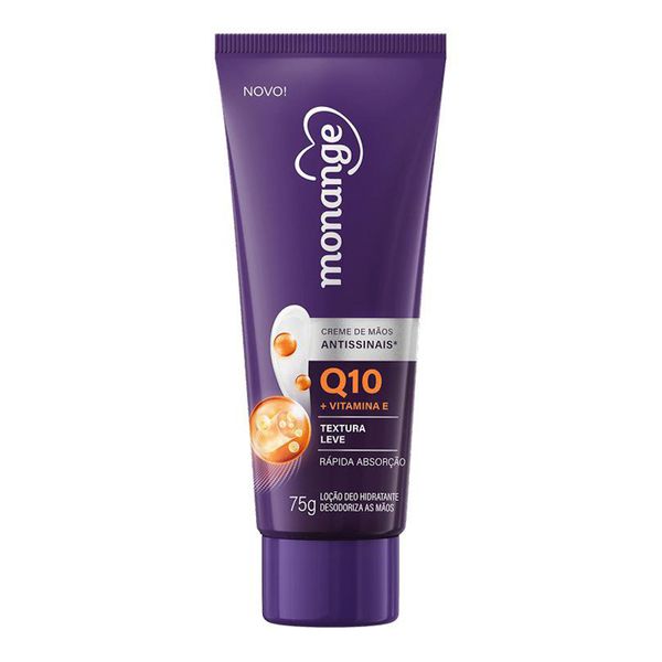 Creme Hidratante para Mãos Monange Anti-Idade Q10 e Vitamina E 75g