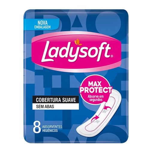 Absorvente Ladysoft Elite Suave Sem Abas 8 Unidades Absorvente Ladysoft Elite Suave Sem Abas 8 Unidades