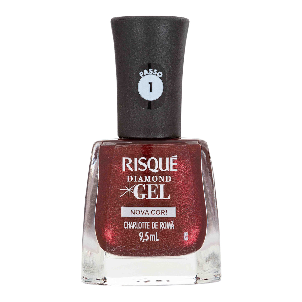 Esmalte Metálico Gel Risqué Diamond Charlotte de Romã 9,5ml