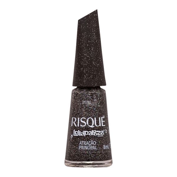 Esmalte Preto Efeito Risqué & Lollapalooza Brasil Atração Principal 8ml