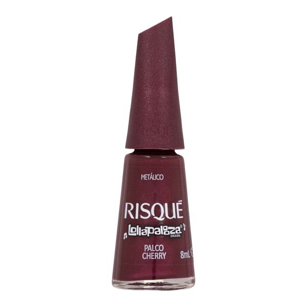 Esmalte Metálico Risqué Lollapalooza Brasil Palco Cherry 8ml
