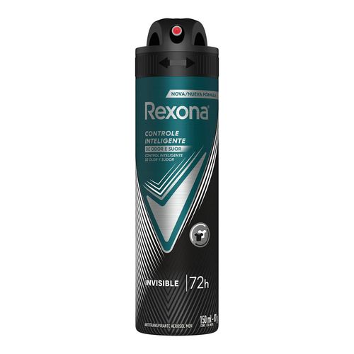 Desodorante Antitranspirante Aerosol Masculino Rexona Invisible 72 Horas 150Ml