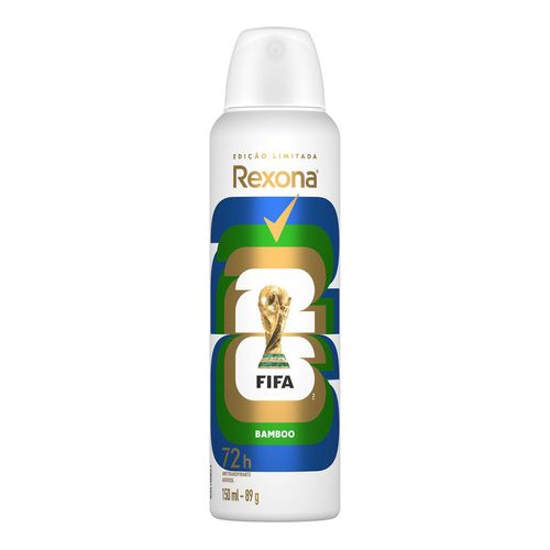 Desodorante Antitranspirante Aerosol Feminino Rexona Bamboo 72 Horas 150Ml
