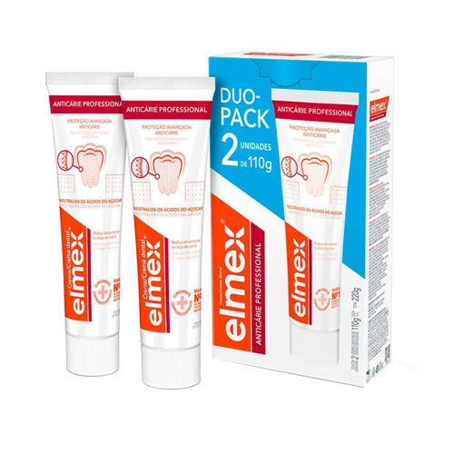 Creme Dental Elmex Anticáries Profissional Dual Pack 2 unidades de 110g Cada Creme Dental Elmex Anticáries Profissional Dual Pack 2 unidades de 110g Cada