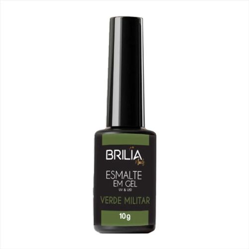 Brilia Nail Esmalte Gel Verde Militar 10g Brilia Nail Esmalte Gel Verde Militar 10g