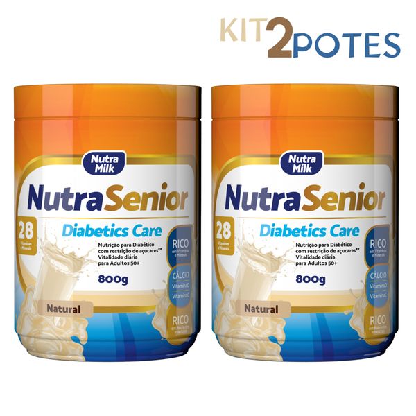 Kit 2 Nutra Senior 50+ Diabetics Care 800g ZERO AÇÚCAR Chocolate