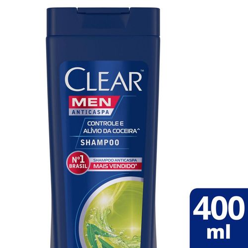Shampoo Anticaspa Clear Men Controle e Alívio da Coceira 400ml Shampoo Anticaspa Clear Men Controle e Alívio da Coceira 400ml