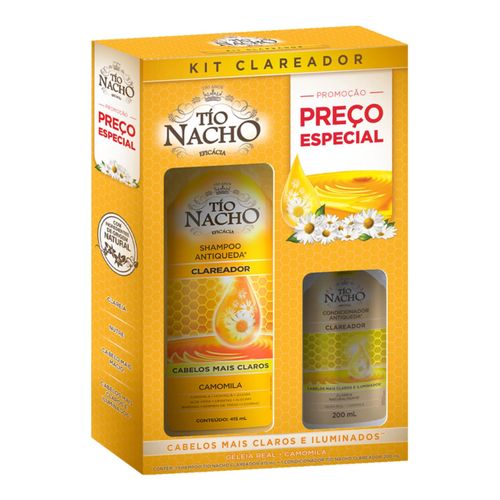 Tio Nacho Kit Clareador Shampoo 415ml + Condicionador 200ml