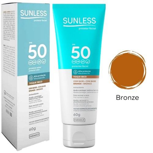 Protetor Solar Facial Sunless FPS50 Bege Bronze