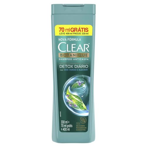 Shampoo Anticaspa Clear Detox Diário 400ml Shampoo Anticaspa Clear Detox Diário 400ml