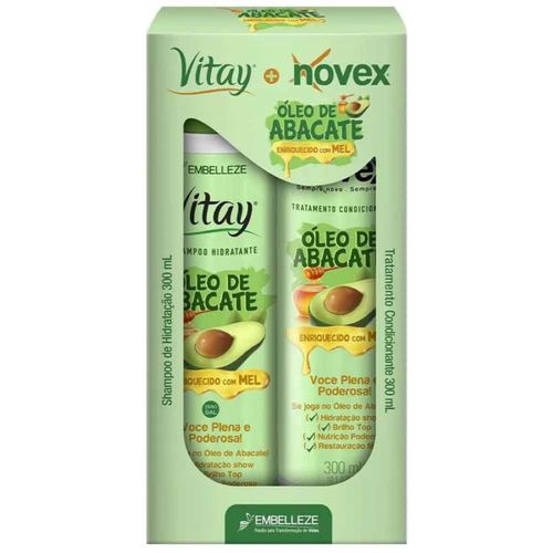 Kit Novex Shampoo e Tratamento Condicionante Vitay Óleo de Abacate