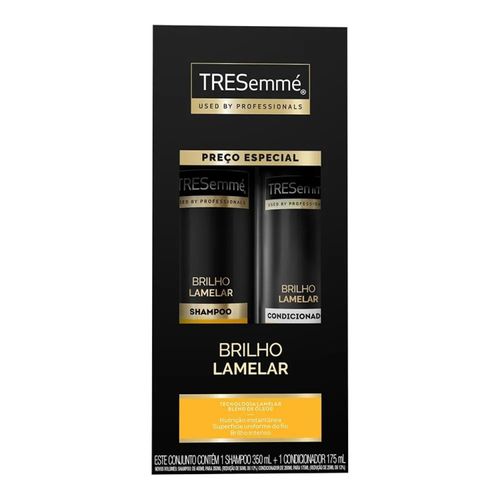 Kit Tresemmé Brilho Lamelar: Shampoo 350ml + Condicionador 175ml Kit Tresemmé Brilho Lamelar: Shampoo 350ml + Condicionador 175ml