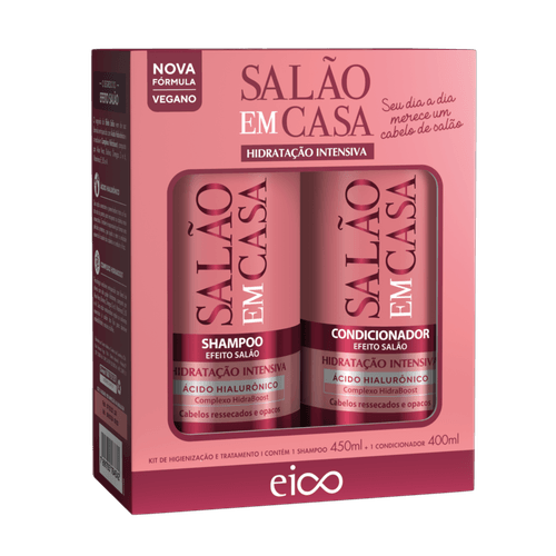 Kit Eico Salão em Casa Hidratação Intensiva Shampoo 450ml + Condicionador 400ml Eico (LN) Kit Eico Salão em Casa Hidratação Intensiva Shampoo 450ml + Condicionador 400ml Eico (LN)