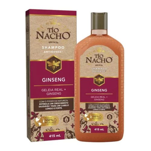 Kit com 2 Unidades de Tio Nacho Shampoo Antiqueda 415ml Ginseng