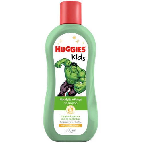 Kit com 3 Unidades de Shampoo Hulk Huggies Kids Nutrição e Força Frasco 360ml Kit com 3 Unidades de Shampoo Hulk Huggies Kids Nutrição e Força Frasco 360ml