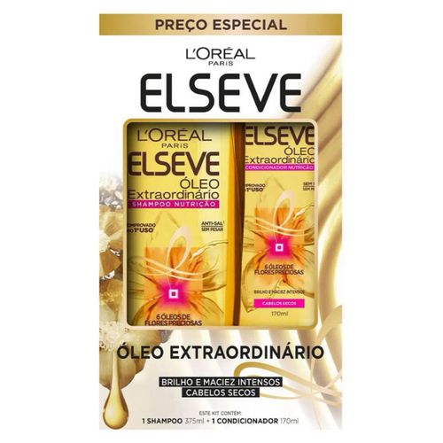 Kit Elseve Óleo Extraordinário Shampoo 375ml e Condicionador 170ml Kit Elseve Óleo Extraordinário Shampoo 375ml e Condicionador 170ml