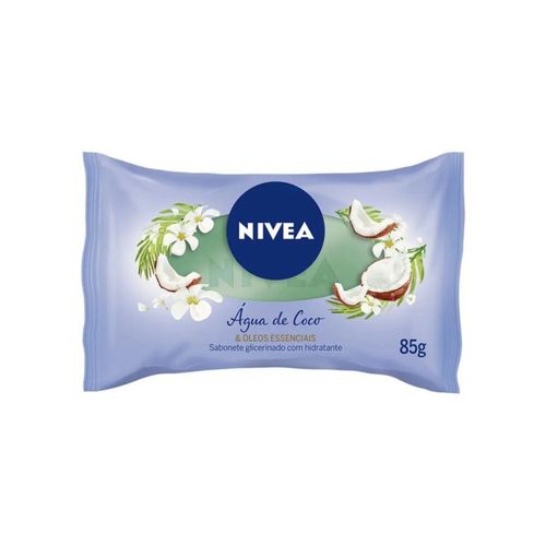 Kit com 3 Unidades de Sabonete Barra Nivea 85g Água De Coco