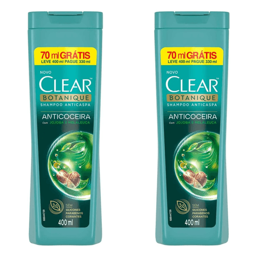 Kit com 2 Unidades de Shampoo Anticaspa Clear 200ml Anticoceira Kit com 2 Unidades de Shampoo Anticaspa Clear 200ml Anticoceira