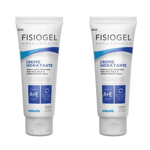 Kit com 2 Unidades de Creme Hidratante Fisiogel 200g Kit com 2 Unidades de Creme Hidratante Fisiogel 200g