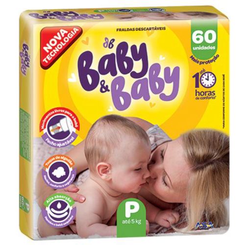 Fralda Baby&Baby Mega (P) 60 Unidades Fralda Baby&Baby Mega (P) 60 Unidades