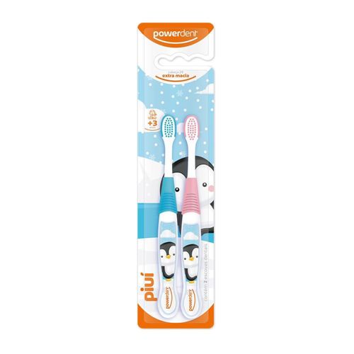 Escova Powerdent Infantil Pinguin Pack Duplo Escova Powerdent Infantil Pinguin Pack Duplo