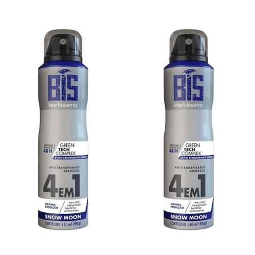 Kit c/2 Unidades de Desodorante Aerosol Herbissimo 150ml Snow Moon Kit c/2 Unidades de Desodorante Aerosol Herbissimo 150ml Snow Moon