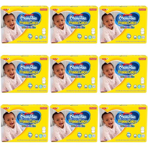 Kit 9 Fraldas Calça Dia&Noite MamyPoko G c/50 Unidades cada Kit 9 Fraldas Calça Dia&Noite MamyPoko G c/50 Unidades cada