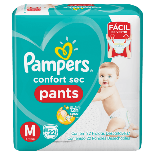 Kit 4 Fraldas Pampers Confort Sec M c/72 Unidades cada