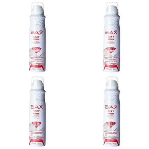 Kit c/4 Unidades de Desodorante Aerosol Bax 150ml Sexy Women Kit c/4 Unidades de Desodorante Aerosol Bax 150ml Sexy Women