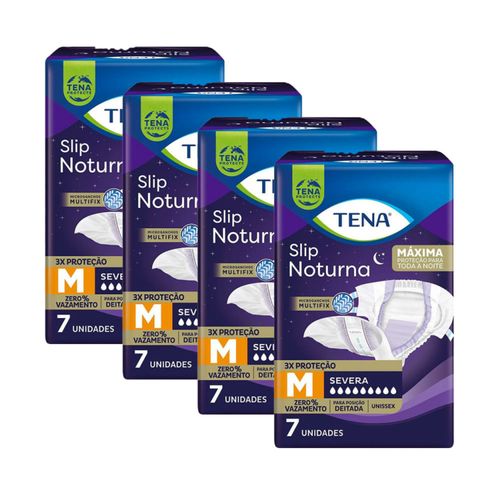 Kit 4 Fraldas Geriátricas Tena Noturna M c/28 unidades cada