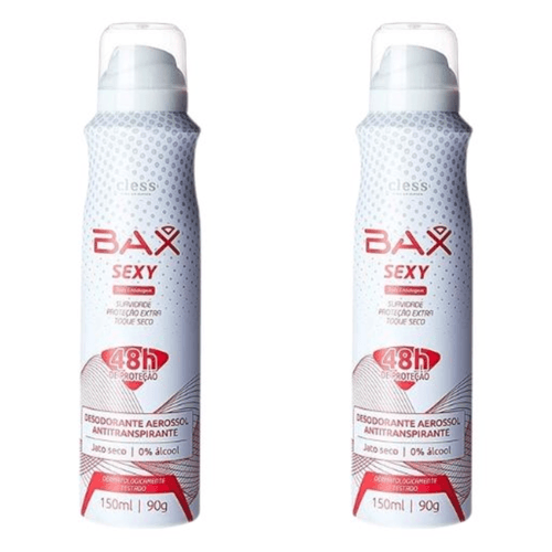 Kit c/2 Unidades de Desodorante Aerosol Bax 150ml Sexy Women Kit c/2 Unidades de Desodorante Aerosol Bax 150ml Sexy Women
