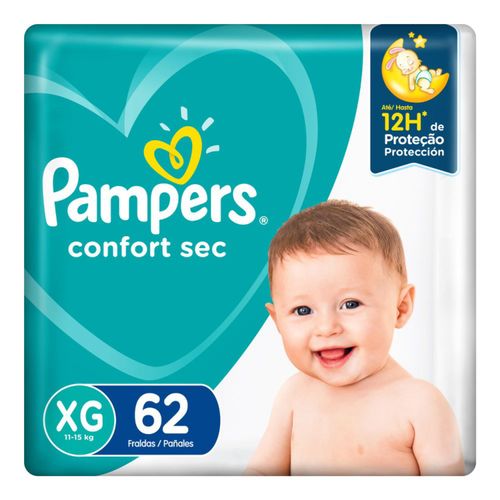 Kit 2 Fraldas Pampers Confort Sec Jumbo Plus XG c/62 unidades cada