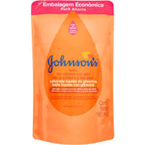 Refil Sabonete Líquido Glicerinado Johnsons Baby Da Cabeça Aos Pés 180ml