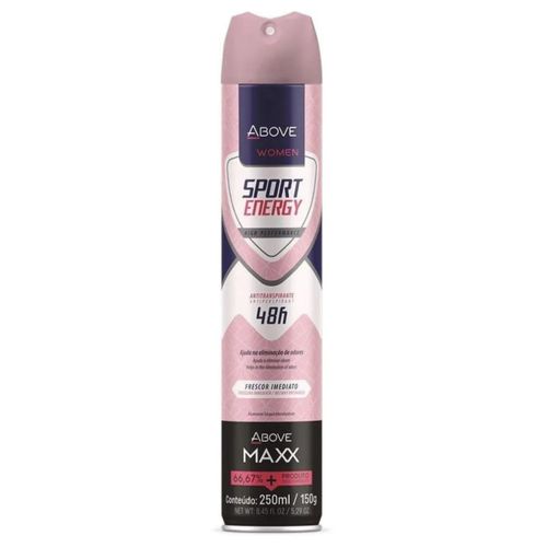 Desodorante Aerosol Above Maxx Energy Women Sport 250ml