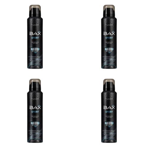 Kit c/4 Unidades de Desodorante Aerosol Bax 150ml Sport Men Kit c/4 Unidades de Desodorante Aerosol Bax 150ml Sport Men