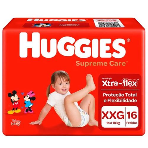 Kit 2 Fraldas Huggies Supreme Care Jumbo Xxg 16 Unidades cada