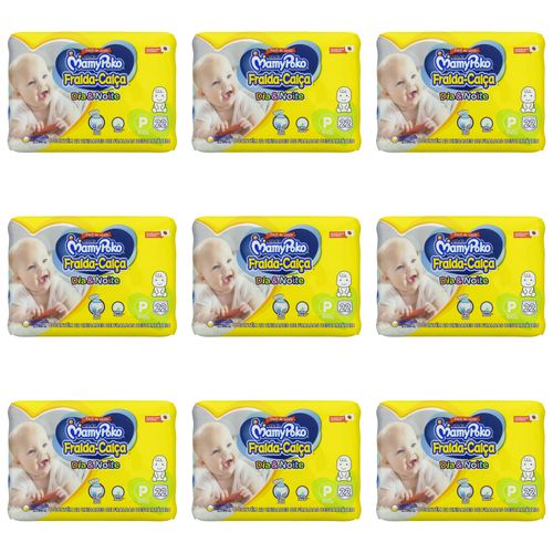 Kit 9 Fraldas Calça Mamypoko Dia & Noite P c/22 Unidades cada Kit 9 Fraldas Calça Mamypoko Dia & Noite P c/22 Unidades cada