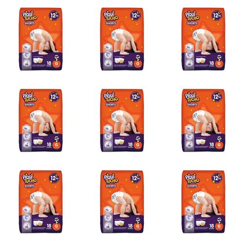 Kit 9 Fraldas Shorts Piquitucho Jumbinho (Xg) c/14 Unidades cada