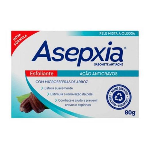 Sabonete Asepxia Barra 80g Esfoliante