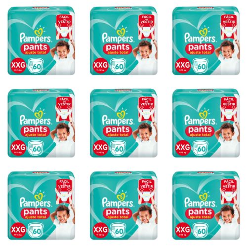 Kit 9 Fraldas Confortsec Pants ”Xxg” Pampers c/60 Unidades cada Kit 9 Fraldas Confortsec Pants ”Xxg” Pampers c/60 Unidades cada