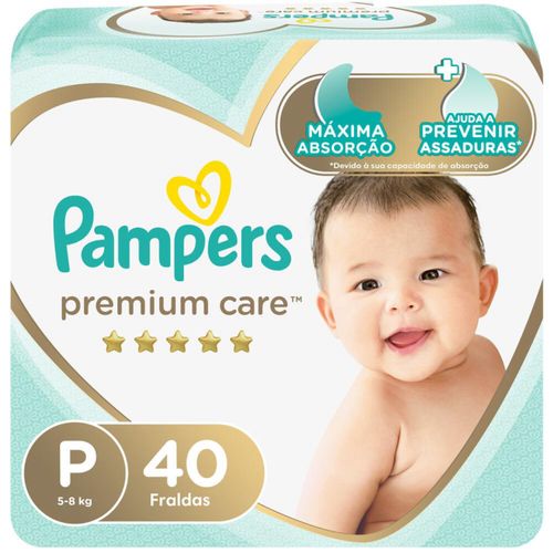 Kit 2 Fraldas Pampers Premium Care Mega Pacote C/40 Unidades cada Kit 2 Fraldas Pampers Premium Care Mega Pacote C/40 Unidades cada