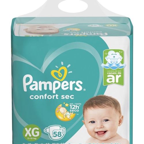 Kit 2 Fraldas Pampers Cs Xg 58 Unidades cada Kit 2 Fraldas Pampers Cs Xg 58 Unidades cada
